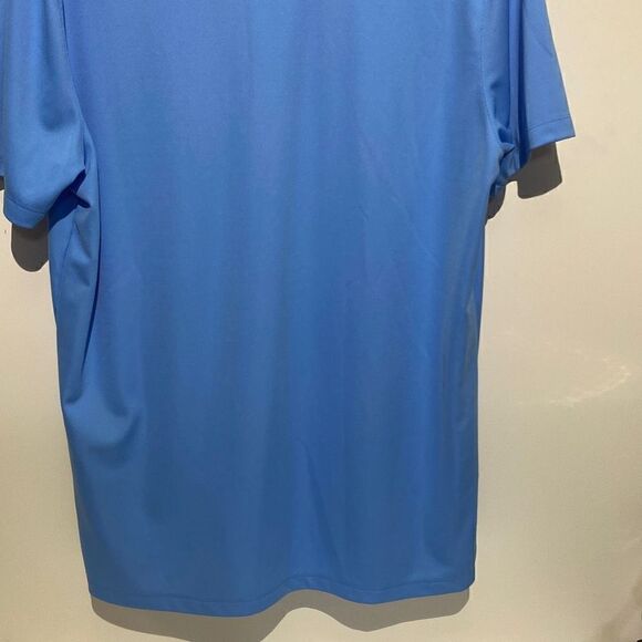 Nike Dri-Fit Men's Three Button Placket Standard Fit Blue Golf Polo Shirt Large - Picture 5 of 7